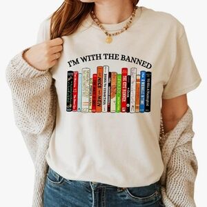 I'm with the banned / white t-shirt/ medium